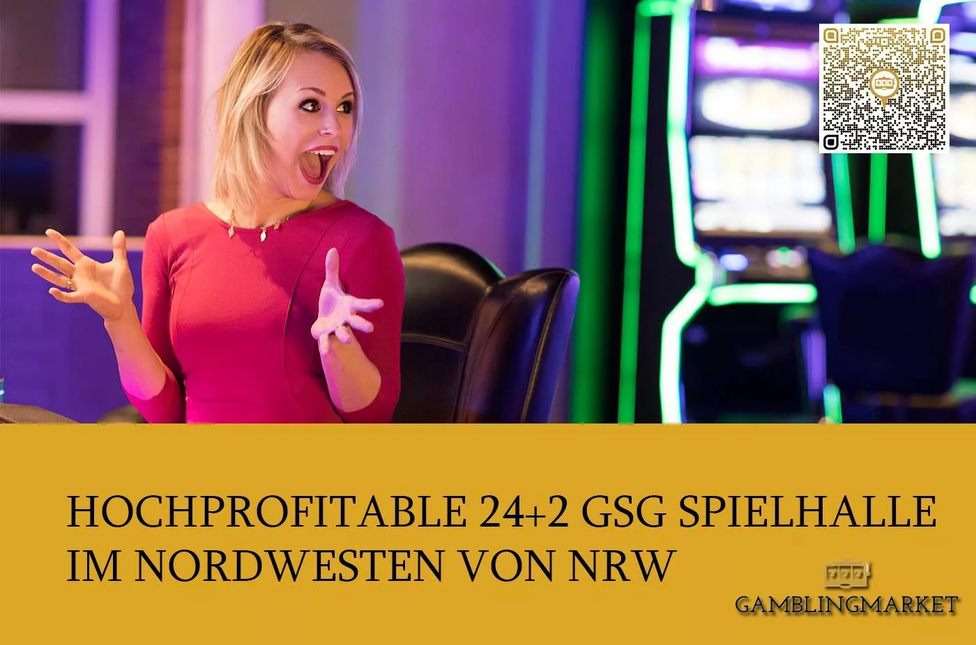 Hochprofitable und moderne 24+2GSG Spielhalle im Ruhrgebiet