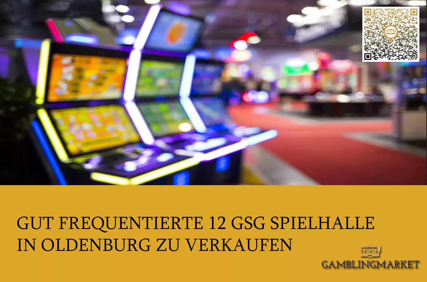 Gut frequentierte 12 GSG Spielhalle in Oldenburg zu verkaufen