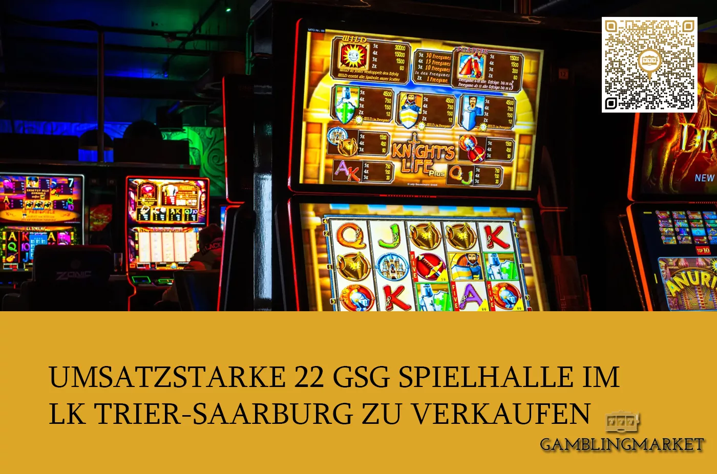 Umsatzstarke 22 GSG Spielhalle im LK Trier-Saarburg zu verkaufen