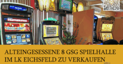 Bieterverfahren! Alteingesessene 8 GSG Spielhalle im LK Eichsfeld zu verkaufen